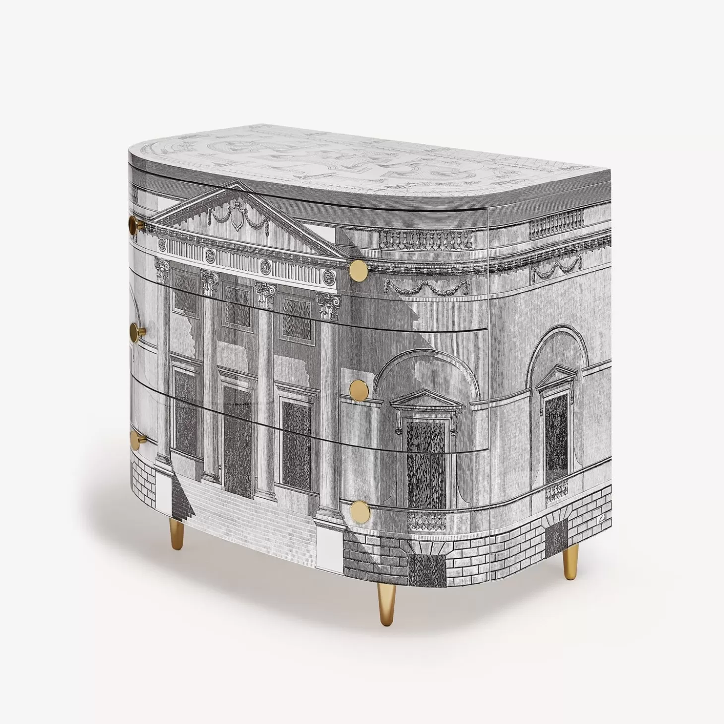 Fornasetti Cassettiera Curva Palladiana^ Cassettiera