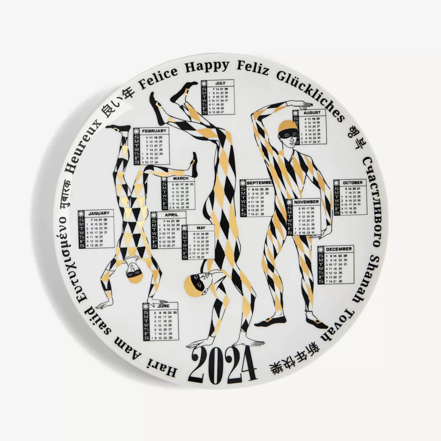 Fornasetti Piastra Del Calendario 2024^ Piatti Decorativi