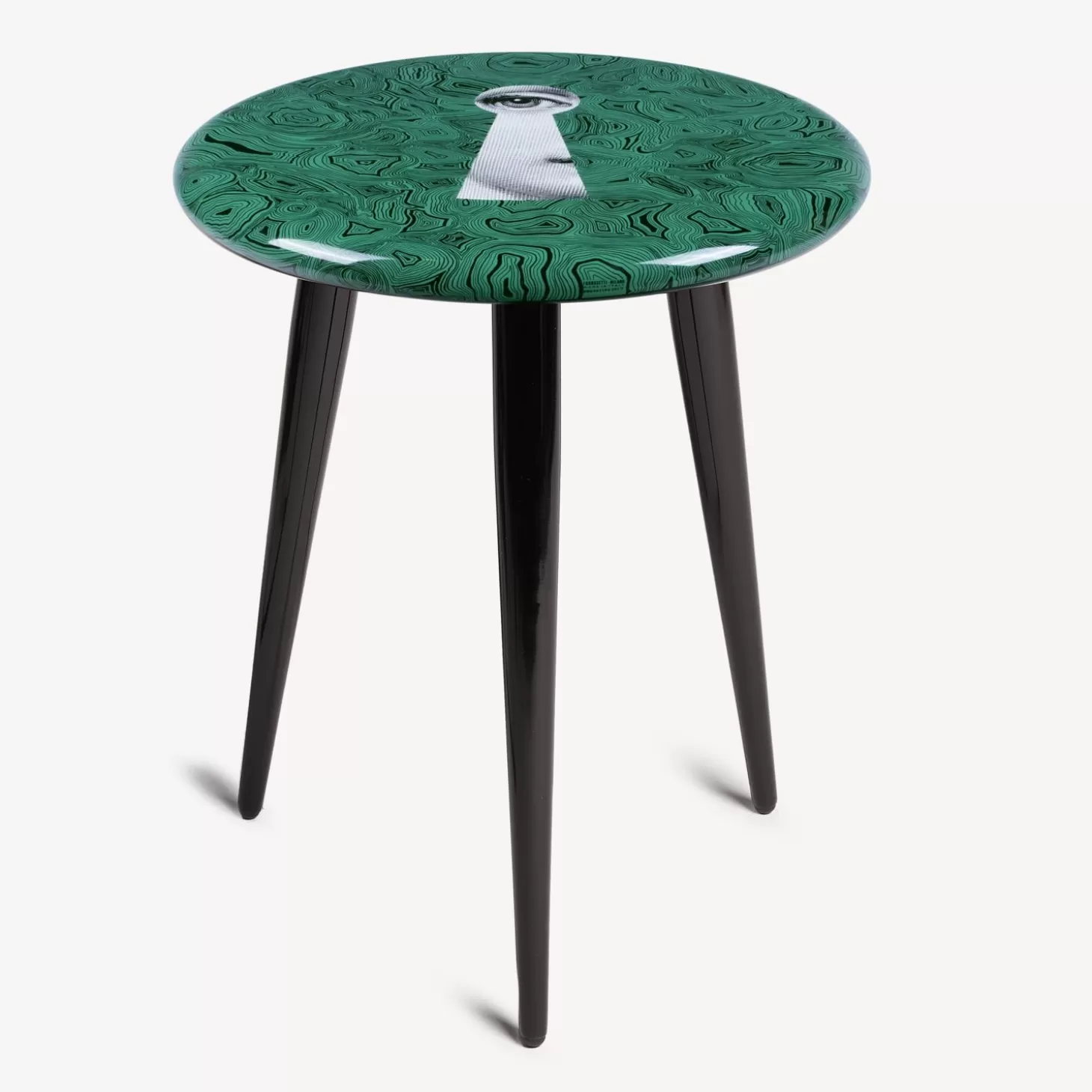 Fornasetti Sgabello Serratura Su Malachite^ Sgabelli